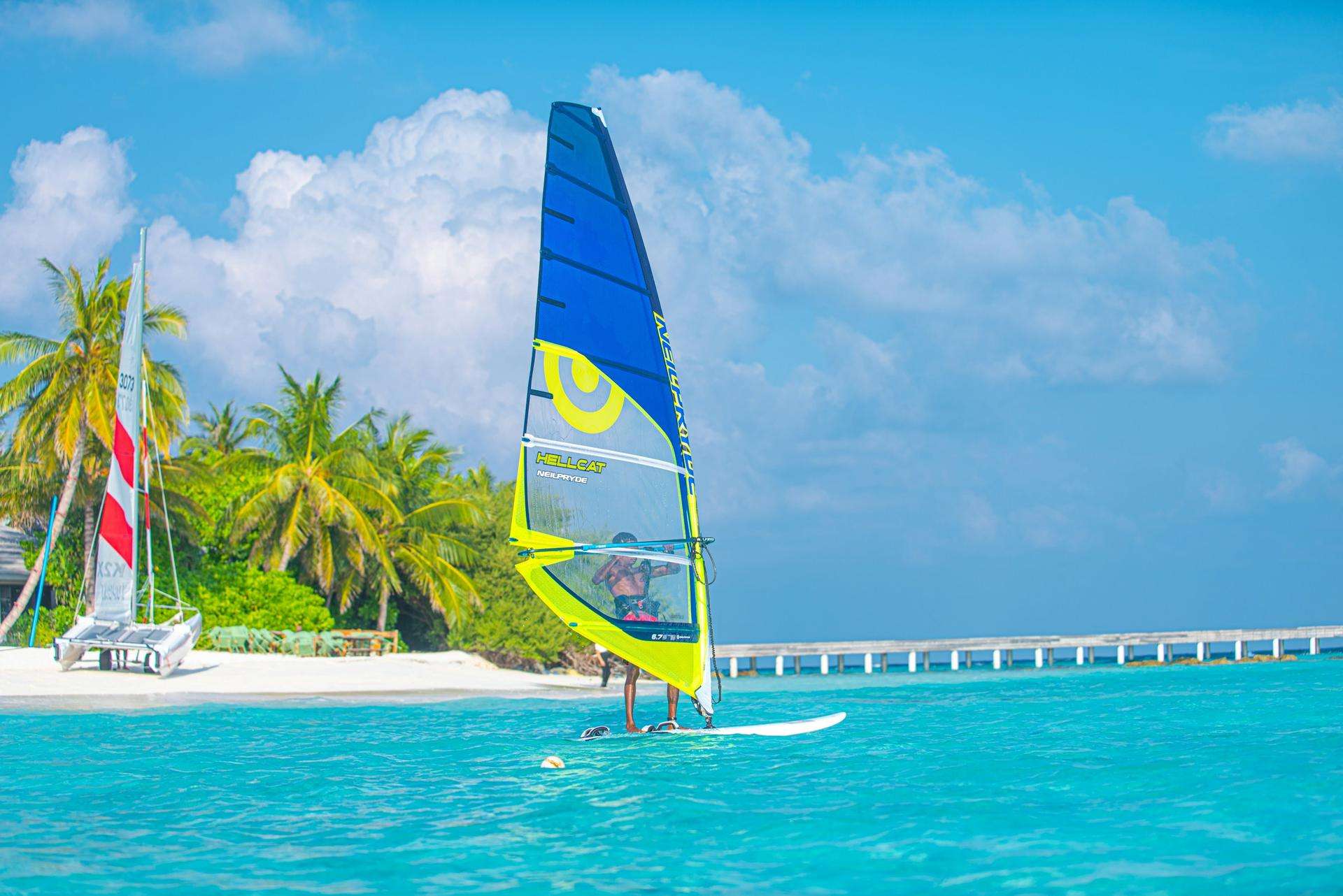 Windsurfer on the ocean