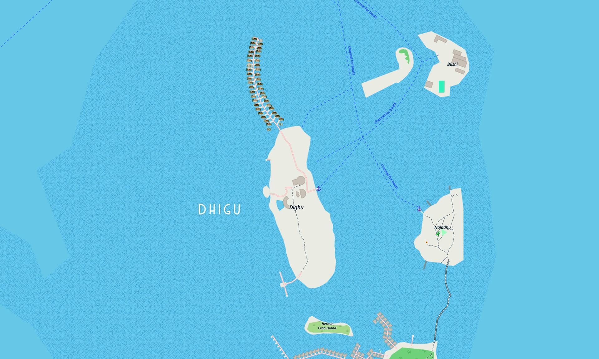 Map of the island
