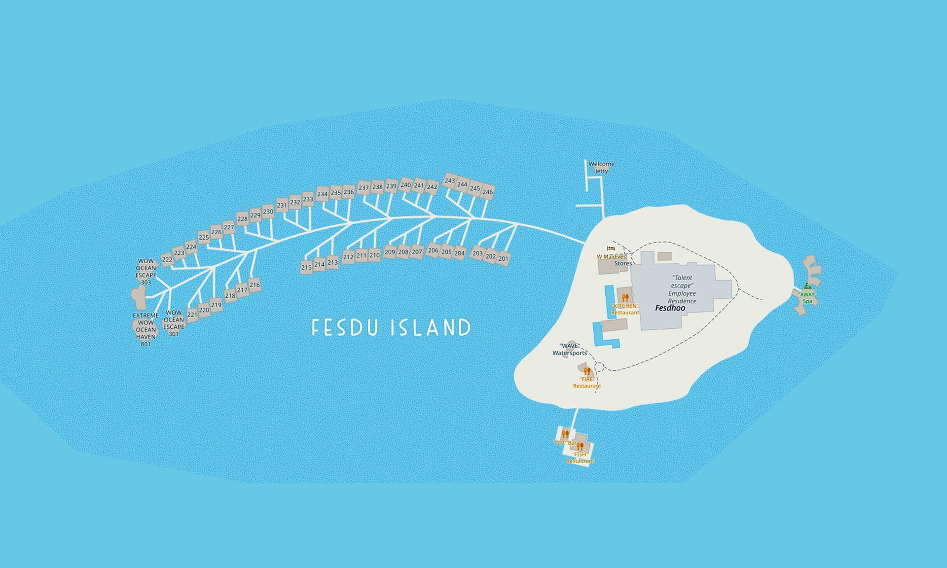 Map of the island