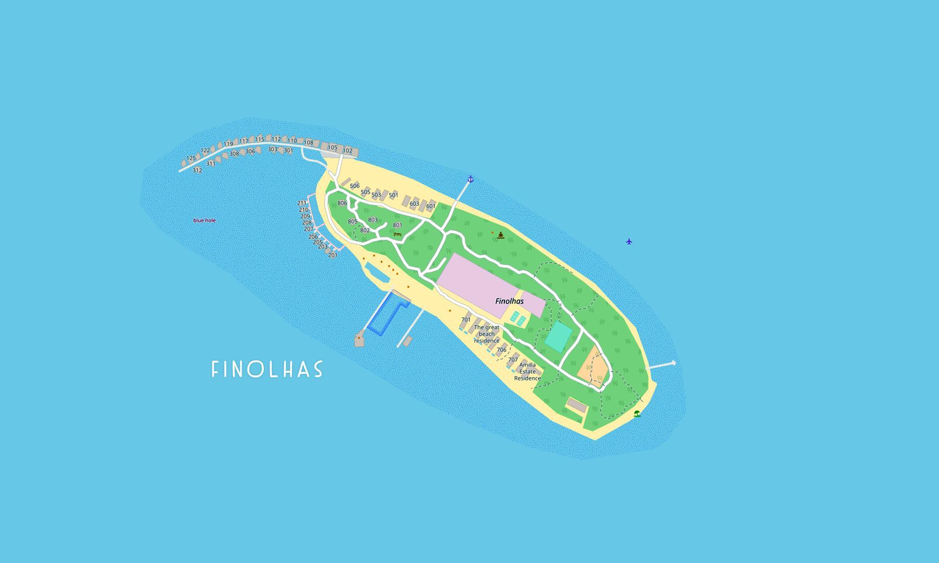 Map of the island
